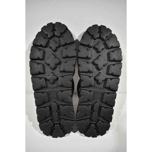 Prada Blow Black Padded Leather Logo Strappy Slingback Sport Sandal Flat 40 - Picture 12 of 12